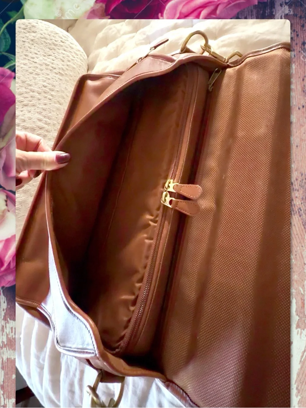 VINTAGE COACH BRITISH TAN MULTI-COMPARTMENT BRIEF / BRIEFCASE MESSENGER BAG 0542
